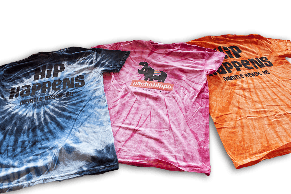 A bunch of Nacho Hippo T-shirts